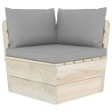  Ogrodowa sofa 2-osobowa z palet, z poduszkami, drewno świerkowe