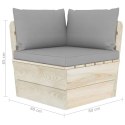  Ogrodowa sofa 2-osobowa z palet, z poduszkami, drewno świerkowe