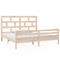  Rama łóżka, lite drewno sosnowe, 200x200 cm