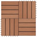  Płytki tarasowe tłoczone, WPC, 11 szt, 30x30cm, 1m², jasny brąz