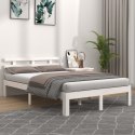  Rama łóżka, biała, lite drewno, 180x200 cm, Super King