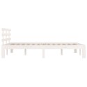  Rama łóżka, biała, lite drewno, 180x200 cm, Super King