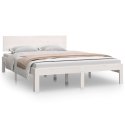  Rama łóżka, biała, lite drewno sosnowe, 150x200 cm, King Size