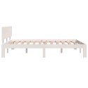  Rama łóżka, biała, lite drewno sosnowe, 150x200 cm, King Size