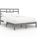  Rama łóżka, szara, lite drewno, 160 x 200 cm