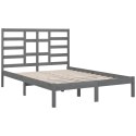  Rama łóżka, szara, lite drewno, 160 x 200 cm