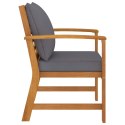  Krzesła ogrodowe, 2 szt., ciemnoszare poduszki, drewno akacjowe