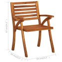  Krzesła ogrodowe, 2 szt., lite drewno akacjowe