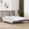  Rama łóżka, szara, lite drewno sosnowe, 160 x 200 cm