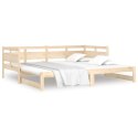  Łóżko rozsuwane, lite drewno sosnowe, 2x(90x190) cm