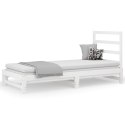  Łóżko rozsuwane, białe, 2x(90x190) cm, lite drewno sosnowe