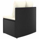  9-częściowa sofa ogrodowa z poduszkami, rattan PE, czarna