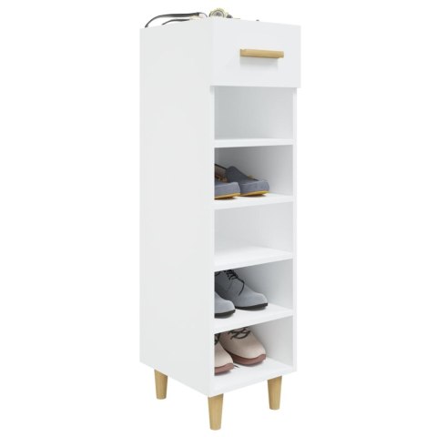 Szafka na buty, wysoki połysk, biała, 30x35x105 cm Szafka na buty, wysoki połysk, biała, 30x35x105 cm