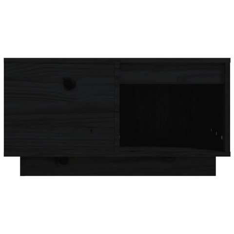 Stolik kawowy, czarny, 60x61x32,5 cm, lite drewno sosnowe Stolik kawowy, czarny, 60x61x32,5 cm, lite drewno sosnowe