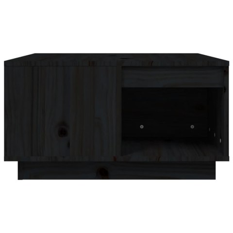 Stolik kawowy, czarny, 60x61x32,5 cm, lite drewno sosnowe Stolik kawowy, czarny, 60x61x32,5 cm, lite drewno sosnowe