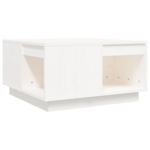 Stolik kawowy, biały, 60x61x32,5 cm, lite drewno sosnowe Stolik kawowy, biały, 60x61x32,5 cm, lite drewno sosnowe