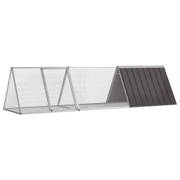  Klatka dla królików, antracytowa, 302,5x80,5x71 cm, stal
