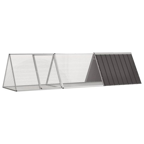  Klatka dla królików, antracytowa, 302,5x80,5x71 cm, stal
