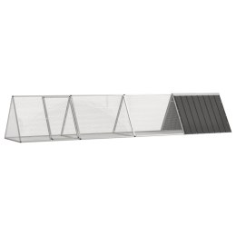  Klatka dla królików, antracytowa, 403,5x80,5x71 cm, stal