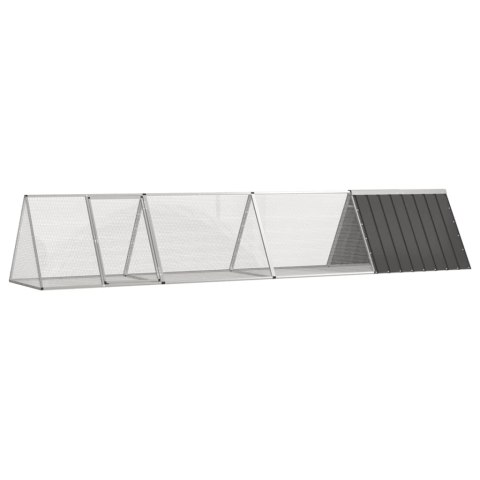  Klatka dla królików, antracytowa, 403,5x80,5x71 cm, stal
