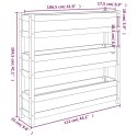  Donica, czarna, 112x25x104,5 cm, lite drewno sosnowe