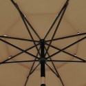  3-poziomowy parasol na aluminiowym słupku, taupe, 3,5 m