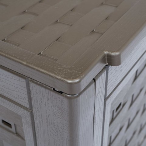 Kompostowniki, 2 szt., 60x60x83 cm, 600 L, rattan z tworzywa Kompostowniki, 2 szt., 60x60x83 cm, 600 L, rattan z tworzywa