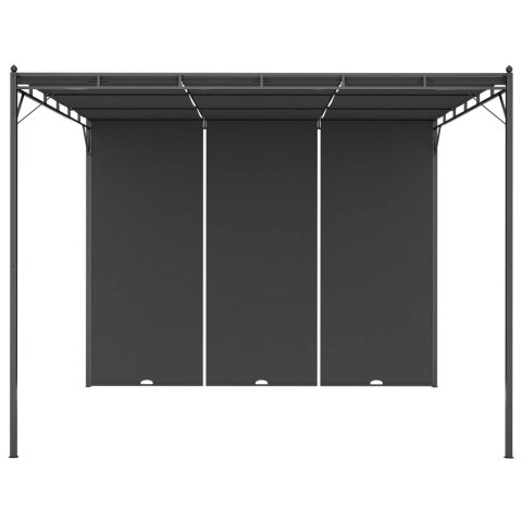 Altana ogrodowa z zasłoną boczną, 3 x 3 x 2,25 m, antracytowa Altana ogrodowa z zasłoną boczną, 3 x 3 x 2,25 m, antracytowa