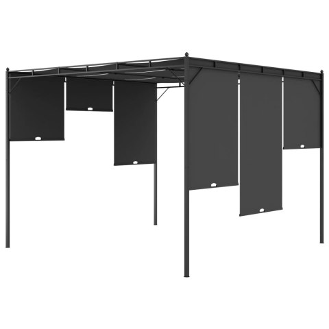Altana ogrodowa z zasłoną boczną, 3 x 3 x 2,25 m, antracytowa Altana ogrodowa z zasłoną boczną, 3 x 3 x 2,25 m, antracytowa
