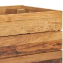  Podwyższona donica 100x40x72 cm, drewno tekowe z odzysku i stal