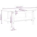  Stolik kawowy, szary, 110x55x45 cm, lite drewno sosnowe