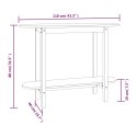  Stolik konsolowy, czarny, 110x40x80 cm, lite drewno sosnowe