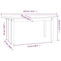  Stolik kawowy, szary, 110x55x45 cm, lite drewno sosnowe