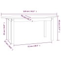  Stolik kawowy, czarny, 110x55x45 cm, lite drewno sosnowe