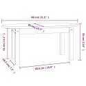  Stolik kawowy, czarny, 80x40x35 cm, lite drewno sosnowe