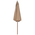  Parasol ogrodowy na drewnianym słupku, 300 cm, taupe