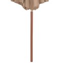  Parasol ogrodowy na drewnianym słupku, 300 cm, taupe