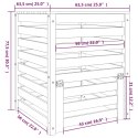  Kompostownik, czarny, 63,5x63,5x77,5 cm, lite drewno sosnowe