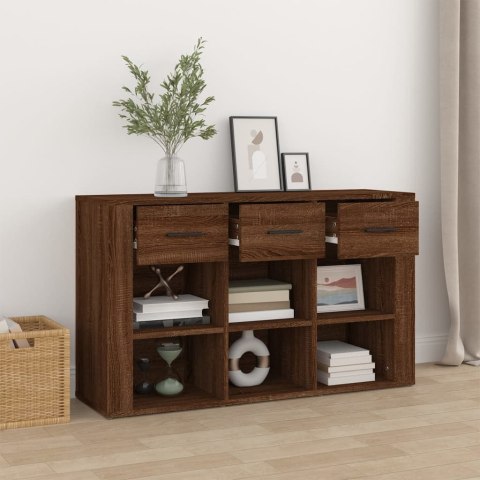 Komoda, brązowy dąb, 100x30x59,5 cm, materiał drewnopochodny Komoda, brązowy dąb, 100x30x59,5 cm, materiał drewnopochodny