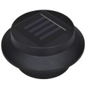  Solarne lampy ogrodzeniowe LED, 12 szt., czarne