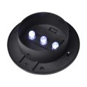  Solarne lampy ogrodzeniowe LED, 12 szt., czarne