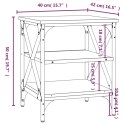  Stoliki boczne, 2 szt., brązowy dąb, 40x42x50 cm