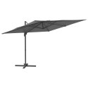  Wiszący parasol z LED, antracytowy, 400x300 cm