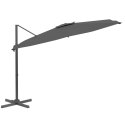  Wiszący parasol z LED, antracytowy, 400x300 cm