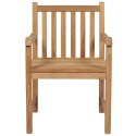  Krzesła ogrodowe, 6 szt., lite drewno tekowe