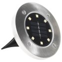  Solarne lampy gruntowe LED, 8 szt., kolory RGB