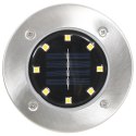  Solarne lampy gruntowe LED, 8 szt., kolory RGB