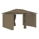  Namiot ogrodowy z zasłonami, 4 x 3 m, taupe, 180 g/m²