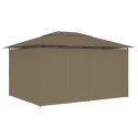  Namiot ogrodowy z zasłonami, 4 x 3 m, taupe, 180 g/m²