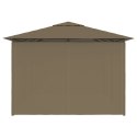  Namiot ogrodowy z zasłonami, 4 x 3 m, taupe, 180 g/m²